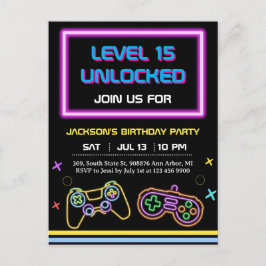 Teen Gaming Gamer Boy Video Game Player ポストカード