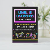 Teen Gaming Gamer Boy Video Game Player 出欠カード (スタンド正面)