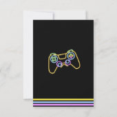 Teen Gaming Gamer Boy Video Game Player 出欠カード (裏面)