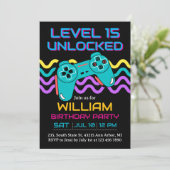 Teen Gaming Gamer Boy Video Game Player Birthday 招待状 (スタンド正面)