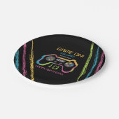 Teen Gaming Gamer Video Game Player Birthday ペーパープレート (アングル)