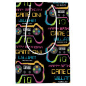 Teen Gaming Gamer Video Game Player Birthday ミディアムペーパーバッグ (正面)