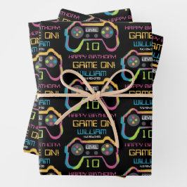 Teen Gaming Gamer Video Game Player Birthday ラッピングペーパーシート
