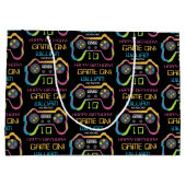 Teen Gaming Gamer Video Game Player Birthday ラージペーパーバッグ (裏面)