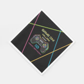 Teen Gaming Gamer Video Game Player Neon Birthday スタンダードランチョンナプキン (角)