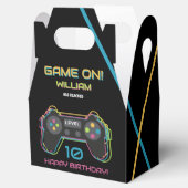 Teen Gaming Gamer Video Game Player Neon Birthday フェイバーボックス (オープン)