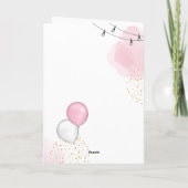 Teen Girl Rollers Balloons Happy Birthday シーズンカード (裏面)