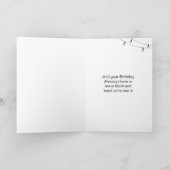 Teen Girl Rollers Balloons Happy Birthday シーズンカード (内部)