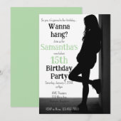 Teen Nonchalant Birthday Party Invitation 招待状 (正面/裏面)