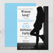 Teen Nonchalant Birthday Party Invitation 招待状 (正面/裏面)