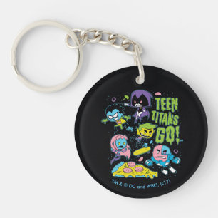 Teen Titans Go!   Gnarly 90's Pizza Graphic キーホルダー