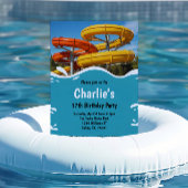 Teen Water Park Summer Birthday Party 招待状