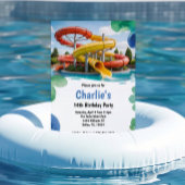 Teen Water Park Summer Birthday Party 招待状