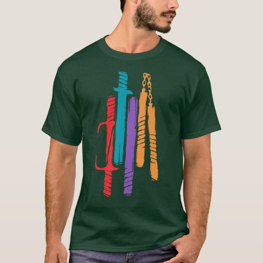Teenage Mutant Ninja WeaponsMNTInspired Minimalist Tシャツ (正面)