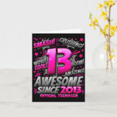 Teenager 13 Year Old Boys 13th Birthday Boy  カード (黄色い花)