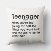 Teenager definition pillow for teens. クッション (裏面)