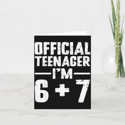 Teenager I'm 13th Birthday 6 7 Meme Six Seven Slan カード (正面)