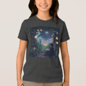 teenager in room looking at the universe トライブレンドＴシャツ (正面)