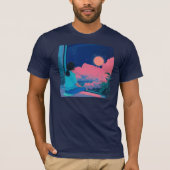 teenager sitting at her window lofi style tシャツ (正面)