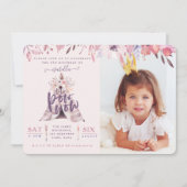 teepee誕生日フォトパーティー招待状。 招待状 (正面)