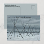 Teepees Leading up to Wanuskewin Saskatchewan ポストカード (正面/裏面)