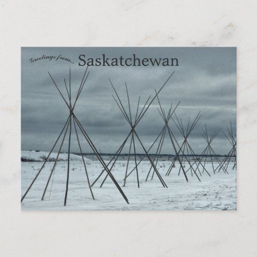 Teepees Leading up to Wanuskewin Saskatchewan ポストカード (正面)
