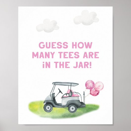 Teesゴルフサインの数を推測 ポスター (正面)