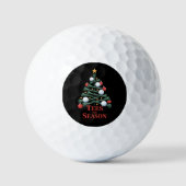 Tees the Season Golf Funny Christmas Golf Tree ゴルフボール (正面)