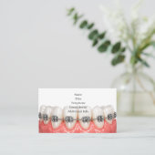 Teeth Braces Orthodontics Dentist Business Card 名刺 (スタンド正面)