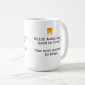 Teeth brushing jokes コーヒーマグカップ (正面右)