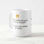 Teeth brushing jokes コーヒーマグカップ (正面左)