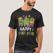 Teeth Jester Mask Dental Hygiene Happy Mardi Gras  Tシャツ (正面)