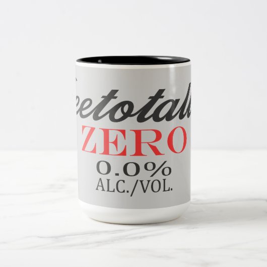 Teetotaller Alcohol Free! ツートーンマグカップ (中央)