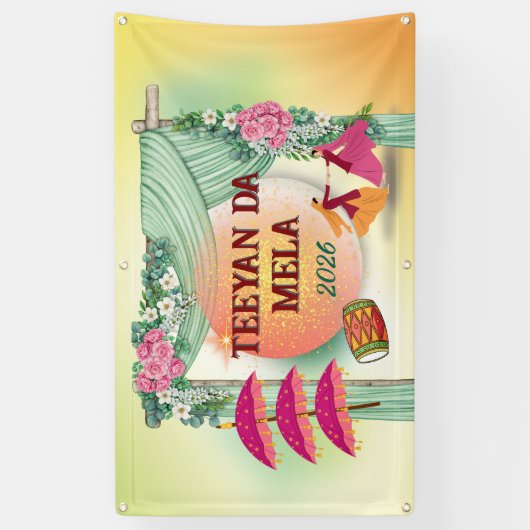 Teeyan da Mela Banner | Customized 横断幕 (縦)