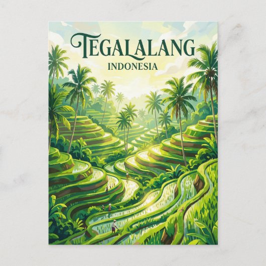 Tegalalang Rice Terrace Indonesia ポストカード (正面)