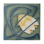 tegel met jugendstill afbeelding タイル (正面)