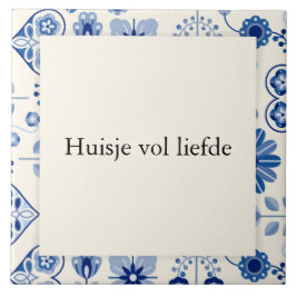 tegeltje 15x15 - huisje vol liefde タイル