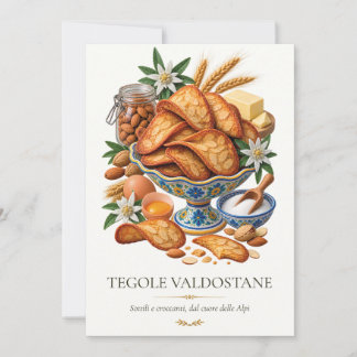 Tegole Valdostane – Vintage Italian Dessert 招待状