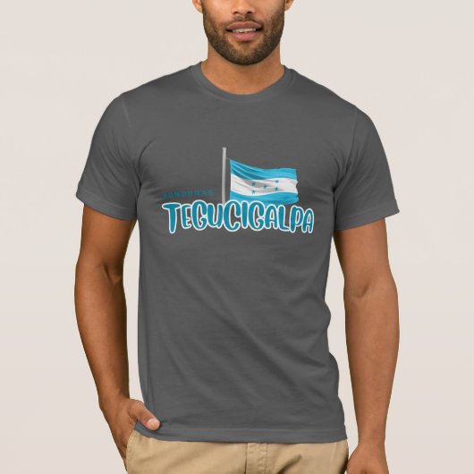 Tegucigalpa with Honduras Flag Tシャツ (正面)