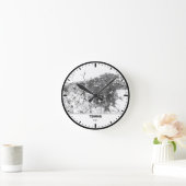 Tehran Clock City Line Art ラウンド壁時計 (ホーム)