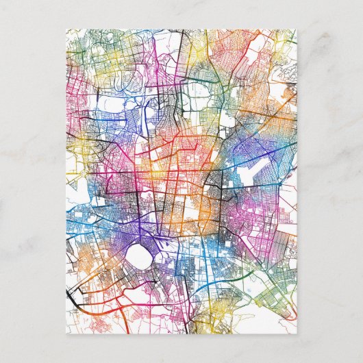 Tehran Iran City Map ポストカード (正面)