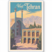 Tehran Iran Golestan Palace Illustration Travel シール (正面)