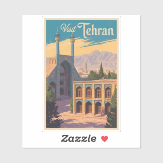 Tehran Iran Golestan Palace Illustration Travel シール (シート)