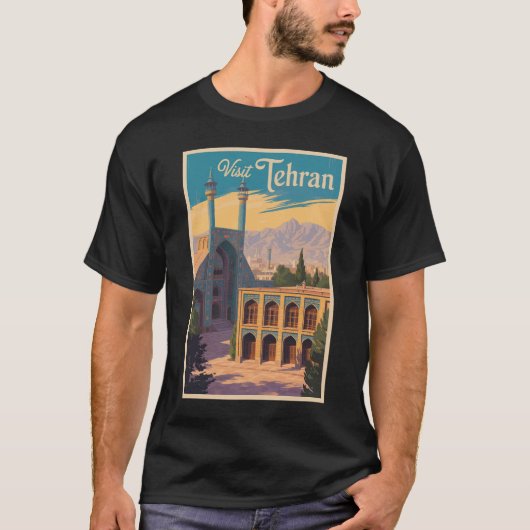 Tehran Iran Golestan Palace Illustration Travel Tシャツ (正面)
