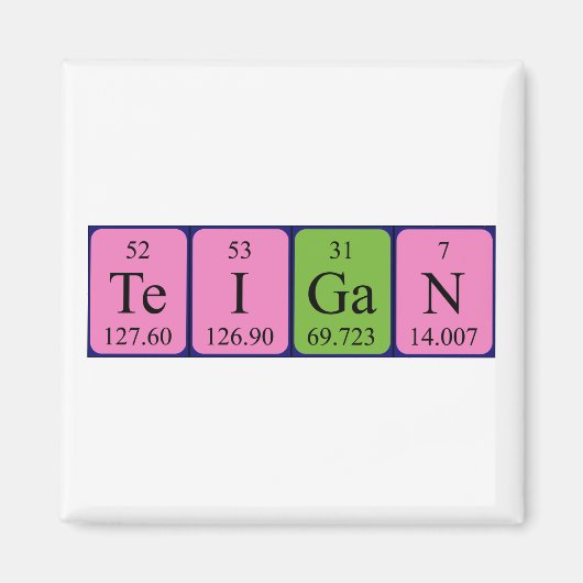 Teigan周期表名磁石 マグネット (正面)
