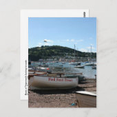 Teignmouth Devon UKのボート ポストカード (正面/裏面)