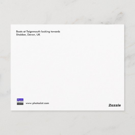 Teignmouth Devon UKのボート ポストカード (裏面)