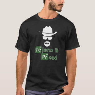 Tejanoおよび誇り高い人の暗いTシャツ Tシャツ