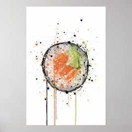 Tekkamaki Salmon Sushi Roll ポスター