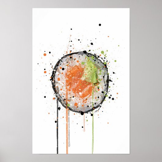 Tekkamaki Salmon Sushi Roll ポスター (正面)